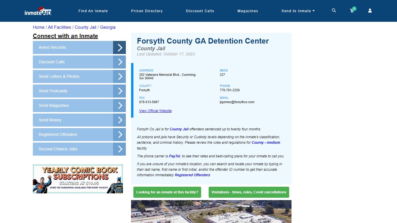Forsyth County GA Detention Center - Inmate Locator - Cumming, GA